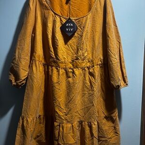 Ava & Viv Ochre dress